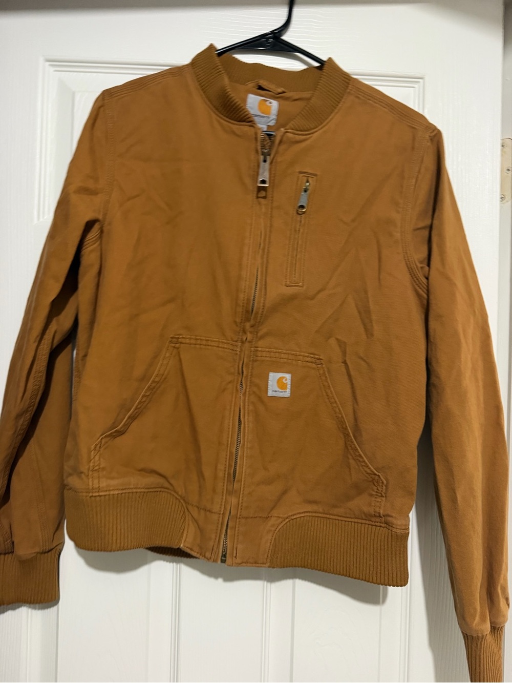 Carhartt Tan/Brown Canvas Bomber Jacket